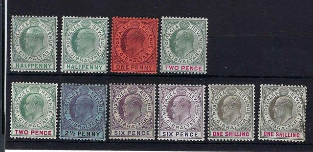 Image of Gibraltar SG 56/61a LMM British Commonwealth Stamp
